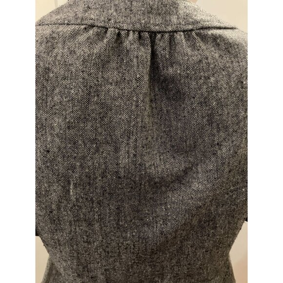 Vintage retro 1940s/50s look short sleeve tweed jacket, peplum, front tie, M - Picture 4 of 5